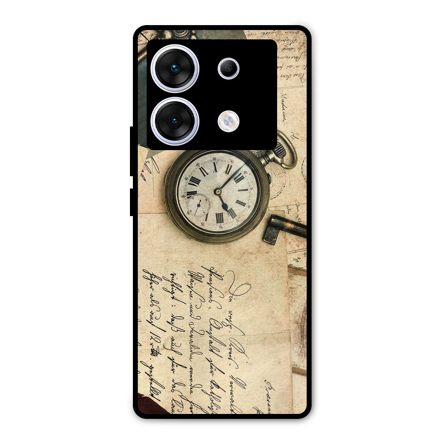 Vintage Post Cards Metal Back Case for Infinix Zero 30 5G