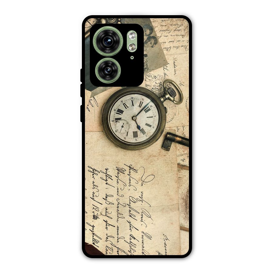 Vintage Post Cards Metal Back Case for Motorola Edge 40 5G