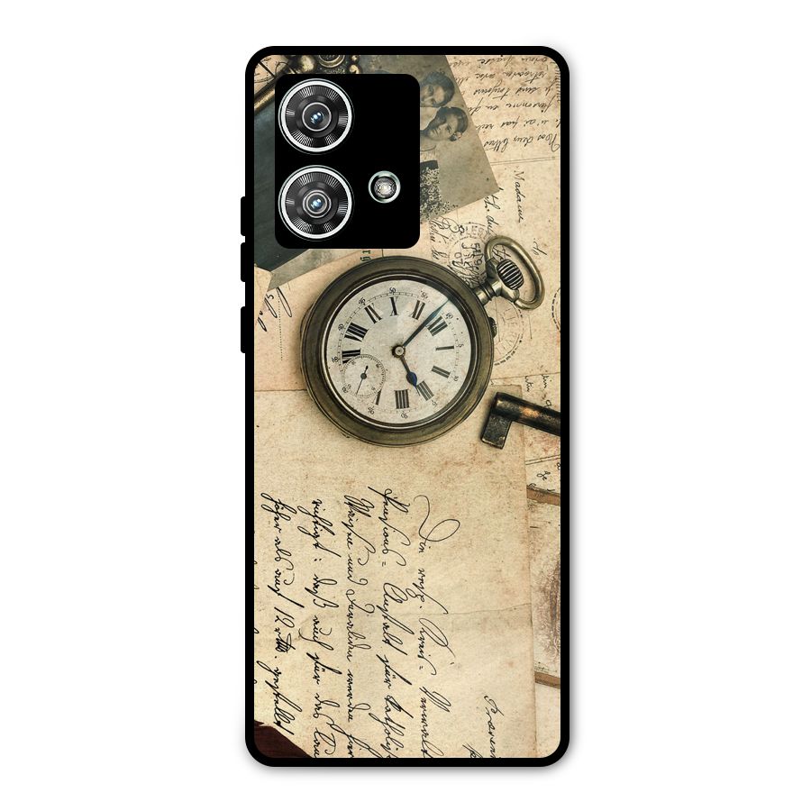 Vintage Post Cards Metal Back Case for Motorola Edge 40 Neo