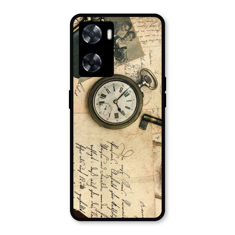 Vintage Post Cards Metal Back Case for Oppo A77s