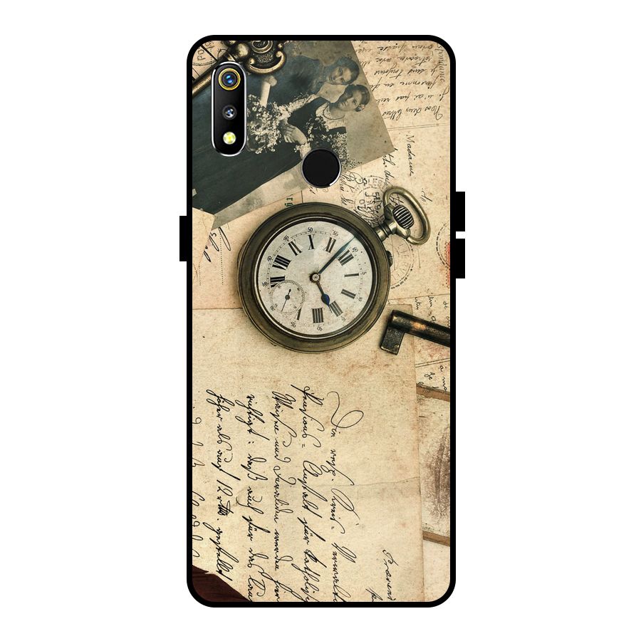 Vintage Post Cards Metal Back Case for Realme 3