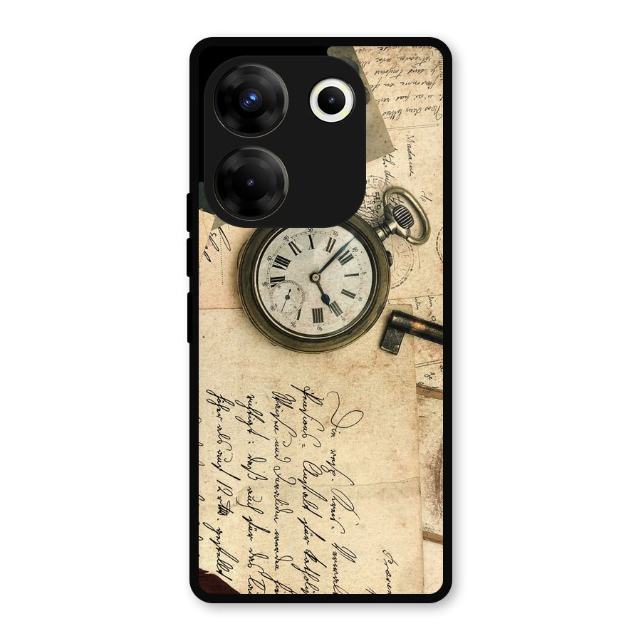 Vintage Post Cards Metal Back Case for Tecno Camon 20 Pro
