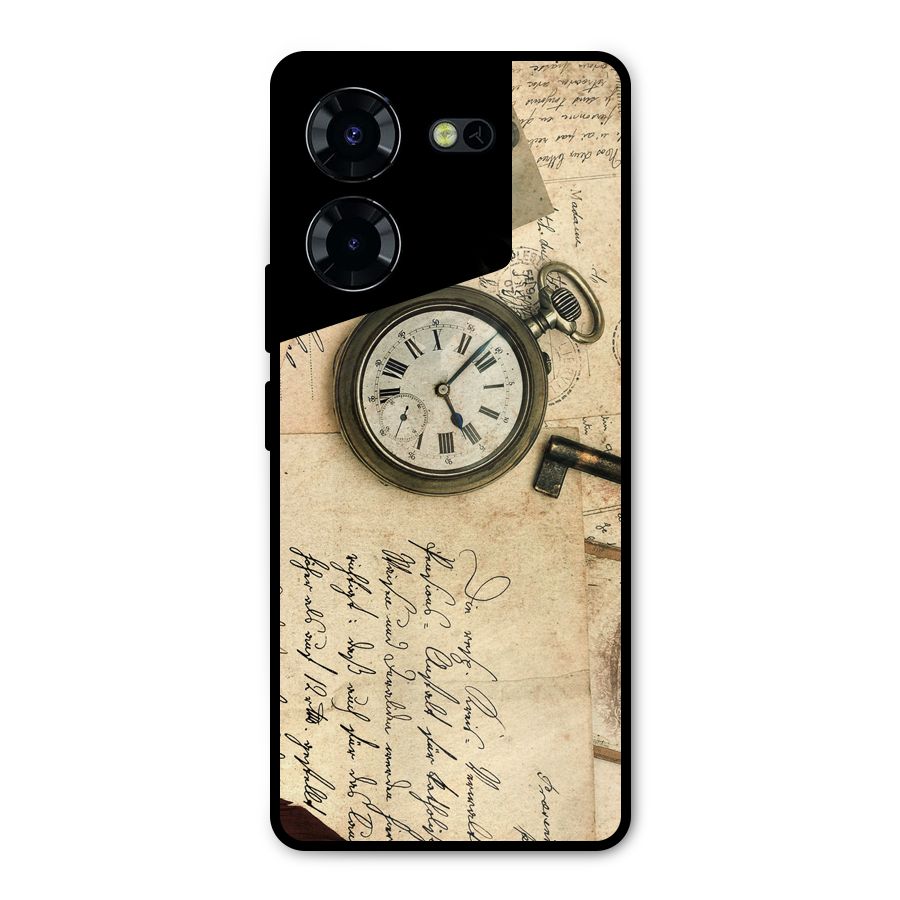 Vintage Post Cards Metal Back Case for Tecno Pova 5 Pro 5G