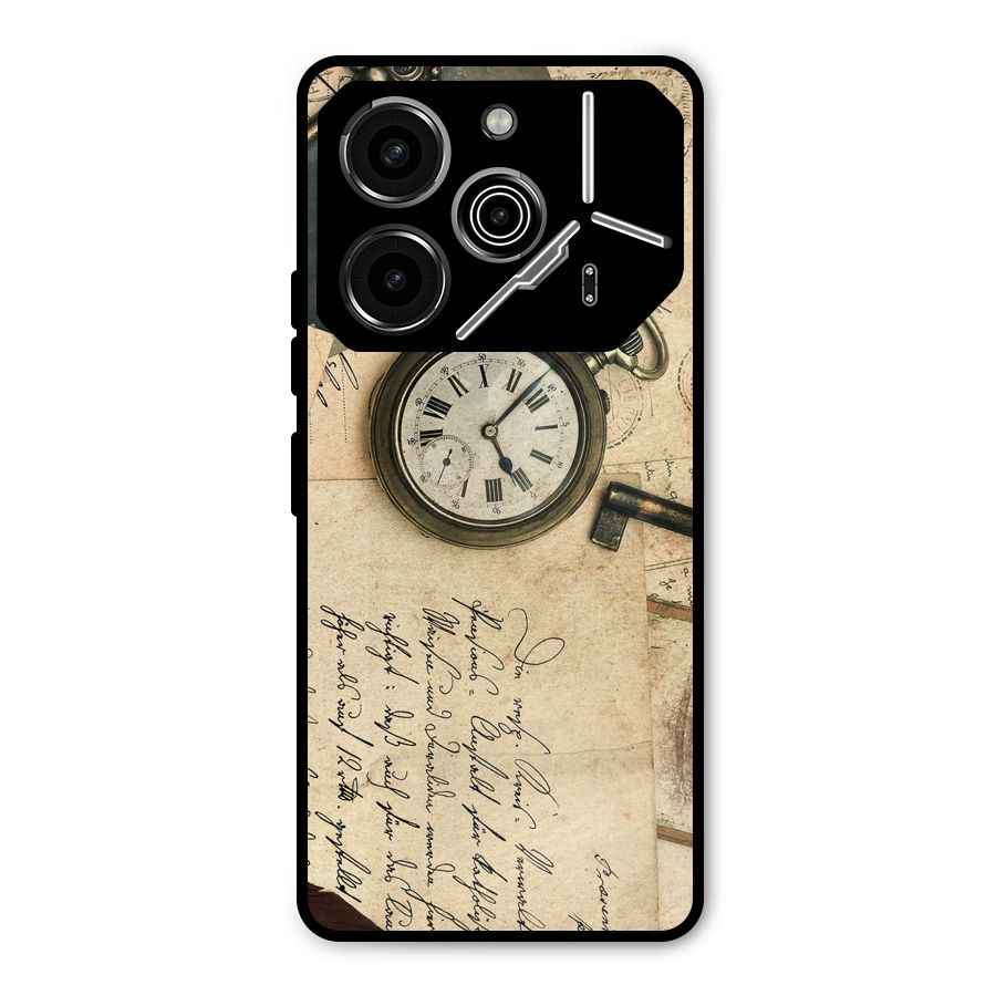 Vintage Post Cards Metal Back Case for Tecno Pova 6 Pro