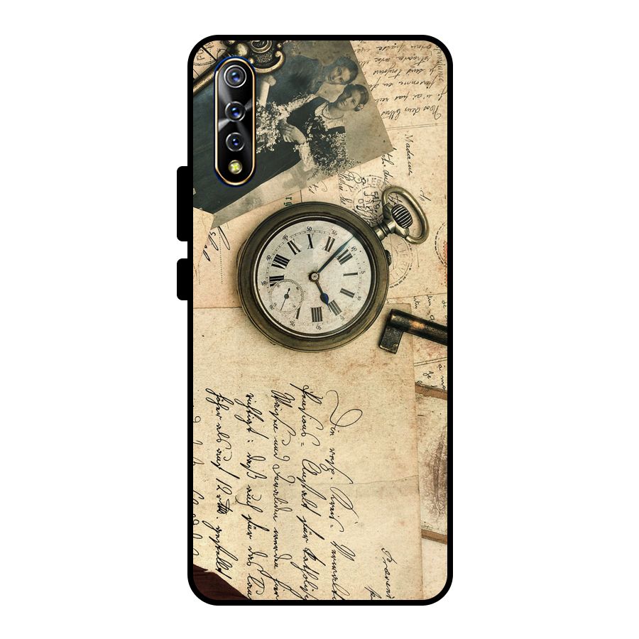 Vintage Post Cards Metal Back Case for Vivo S1