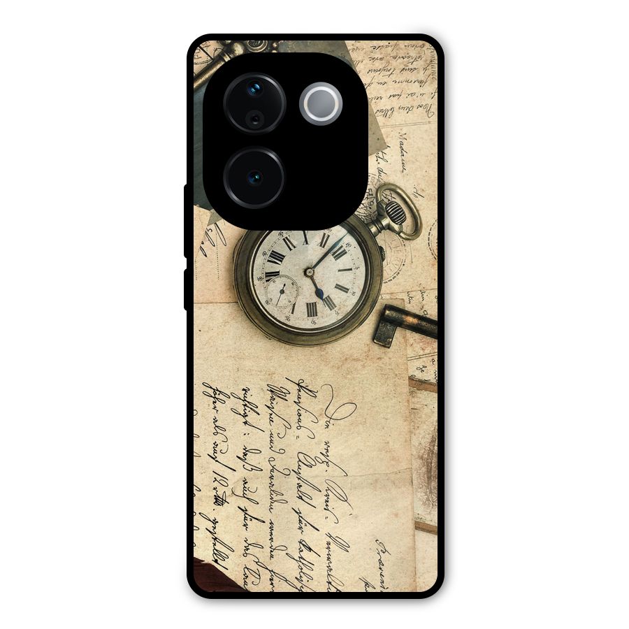 Vintage Post Cards Metal Back Case for Vivo T3 Pro