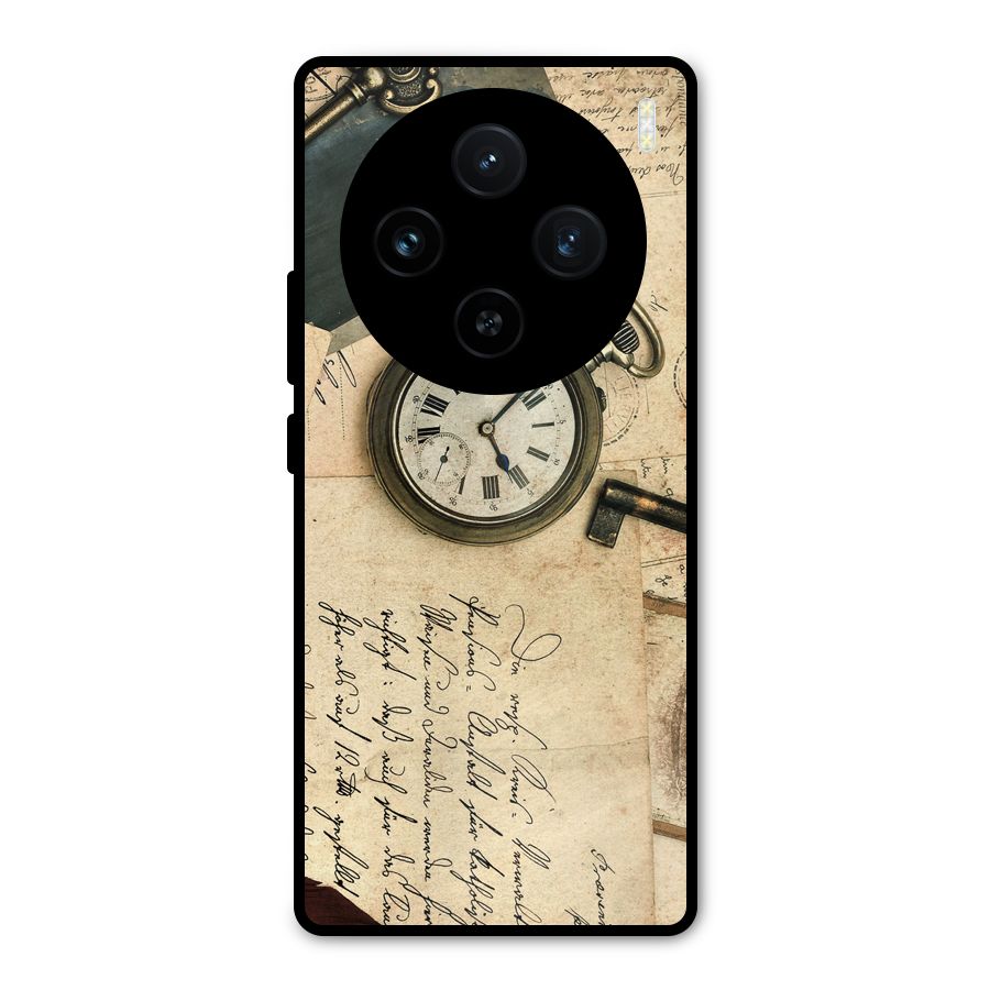 Vintage Post Cards Metal Back Case for Vivo X100