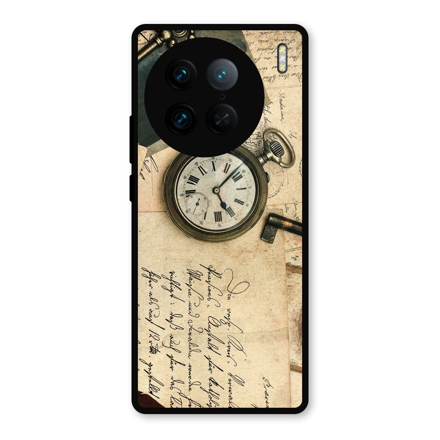 Vintage Post Cards Metal Back Case for Vivo X90 Pro