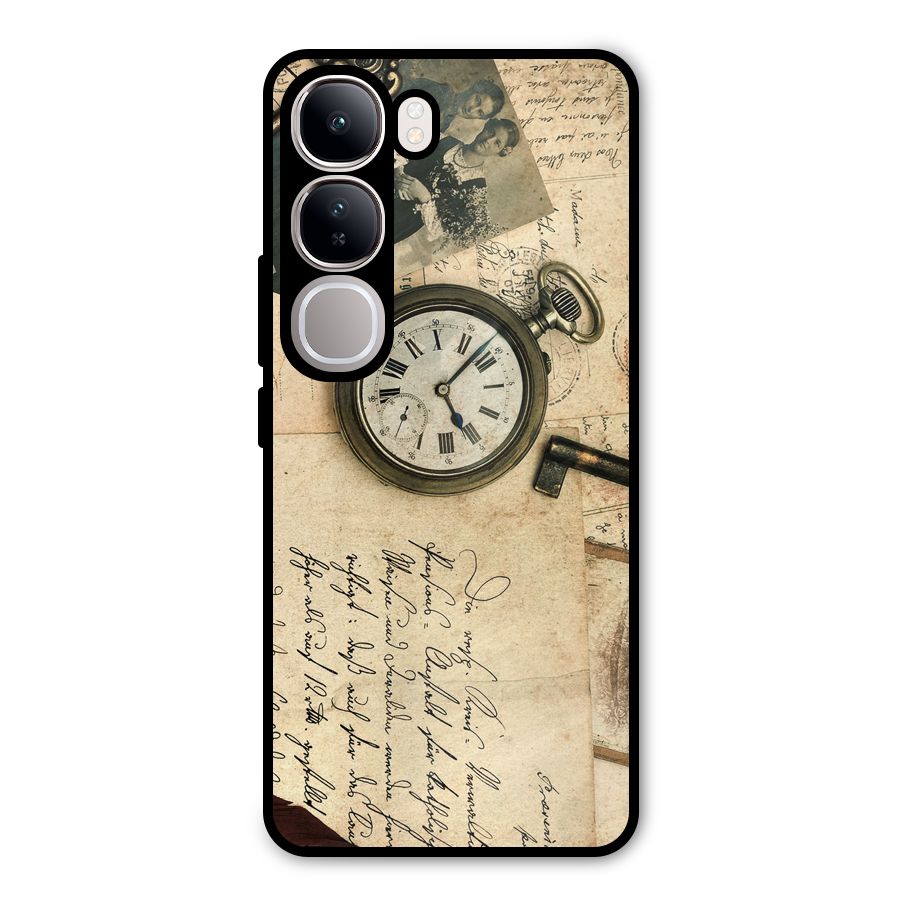 Vintage Post Cards Metal Back Case for Vivo Y300