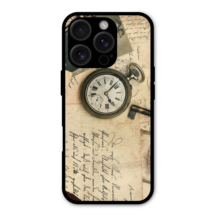 Vintage Post Cards Metal Back Case for iPhone 16 Pro
