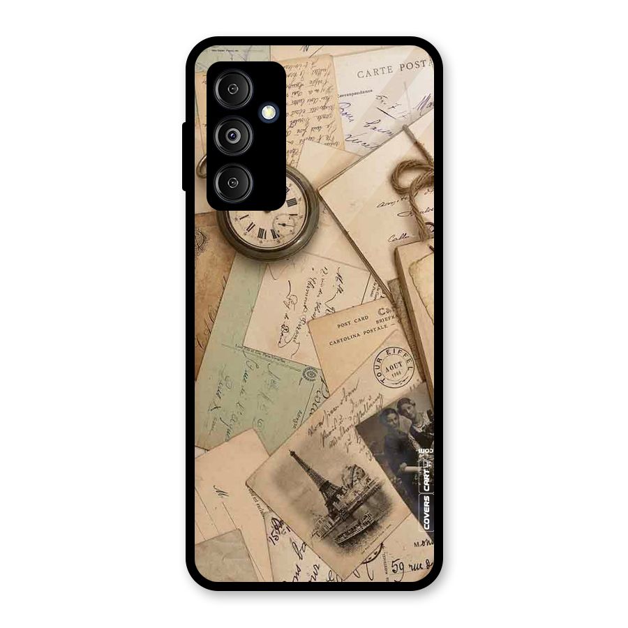Vintage Postcards Glass Back Case for Galaxy M14 5G