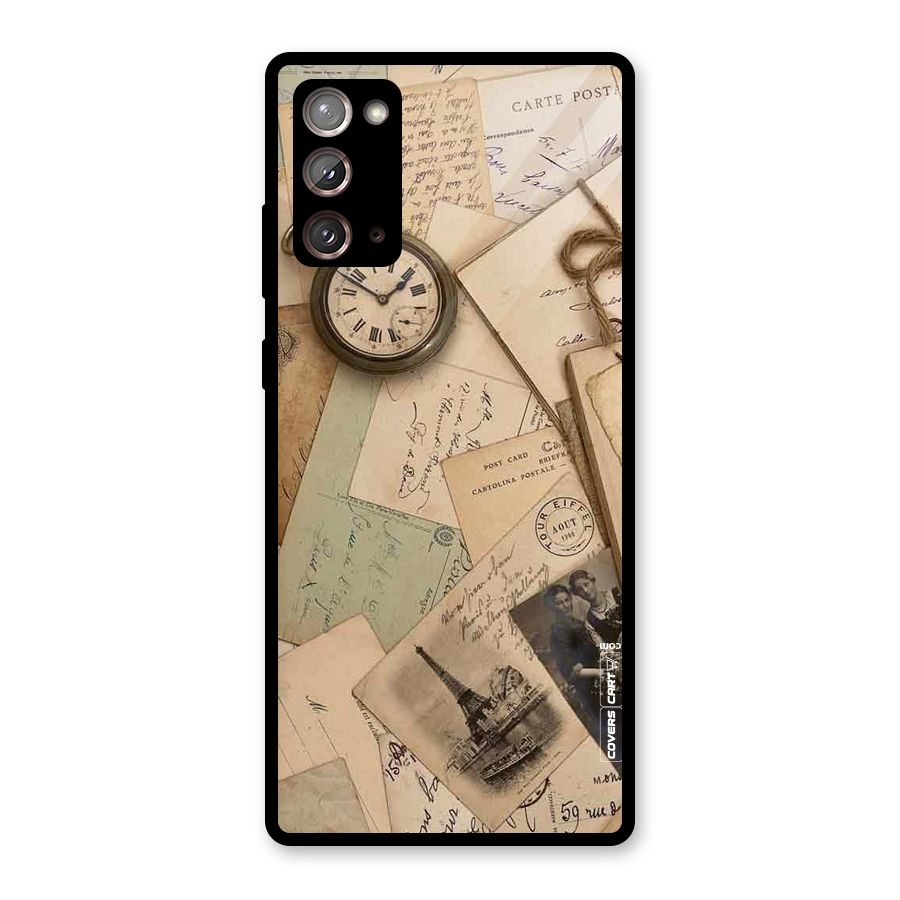 Vintage Postcards Glass Back Case for Galaxy Note 20