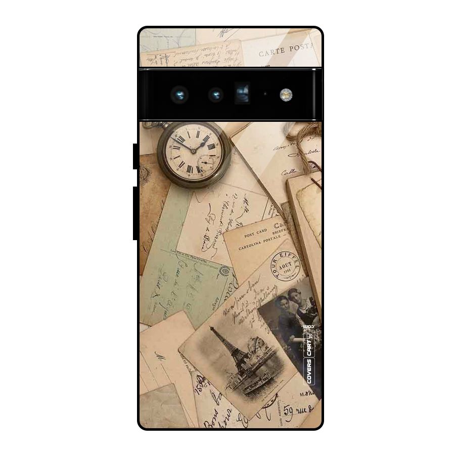 Vintage Postcards Glass Back Case for Google Pixel 6 Pro