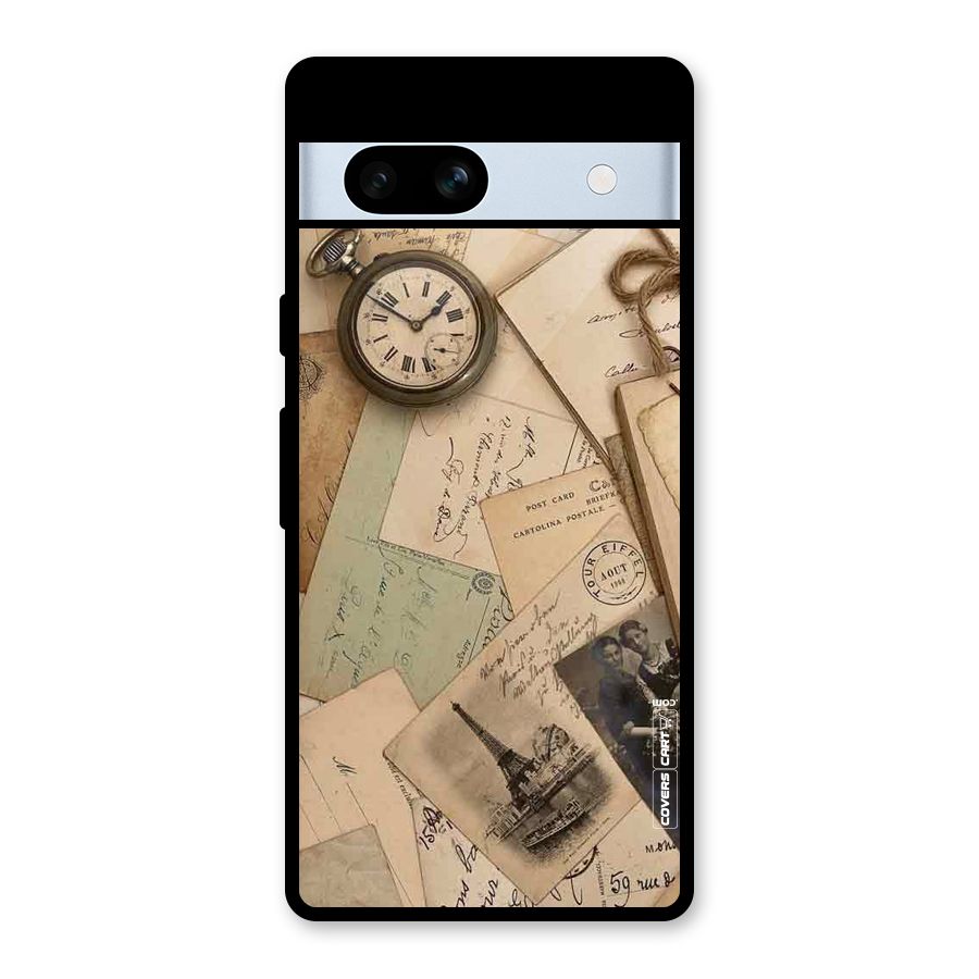 Vintage Postcards Glass Back Case for Google Pixel 7a