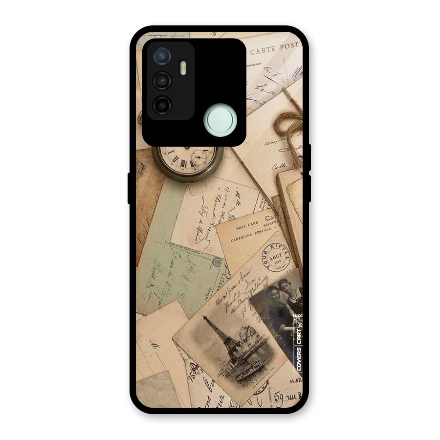Vintage Postcards Glass Back Case for Oppo A53