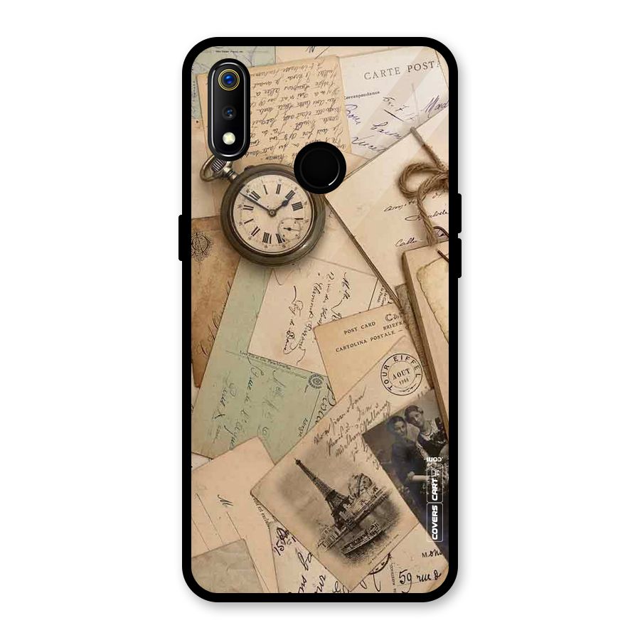 Vintage Postcards Glass Back Case for Realme 3i