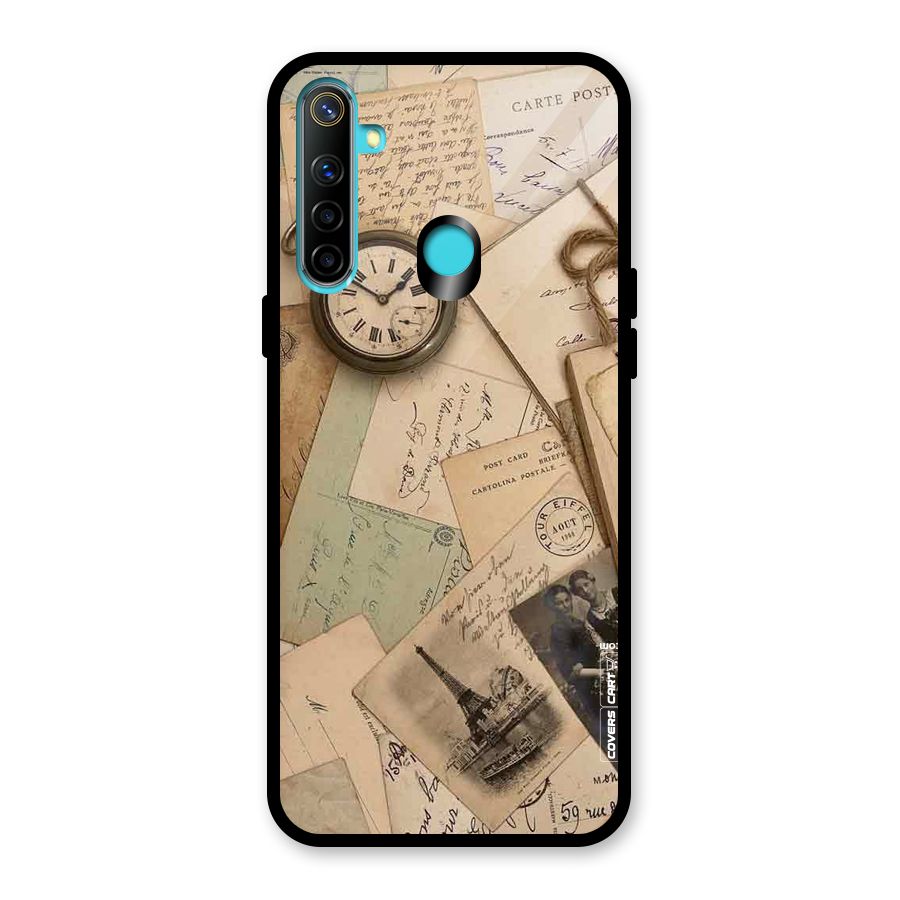 Vintage Postcards Glass Back Case for Realme 5i