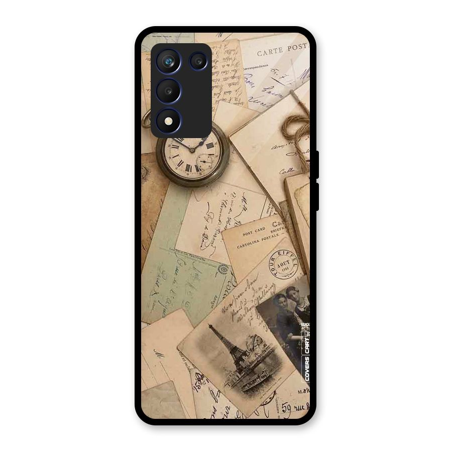 Vintage Postcards Glass Back Case for Realme 9 5G Speed