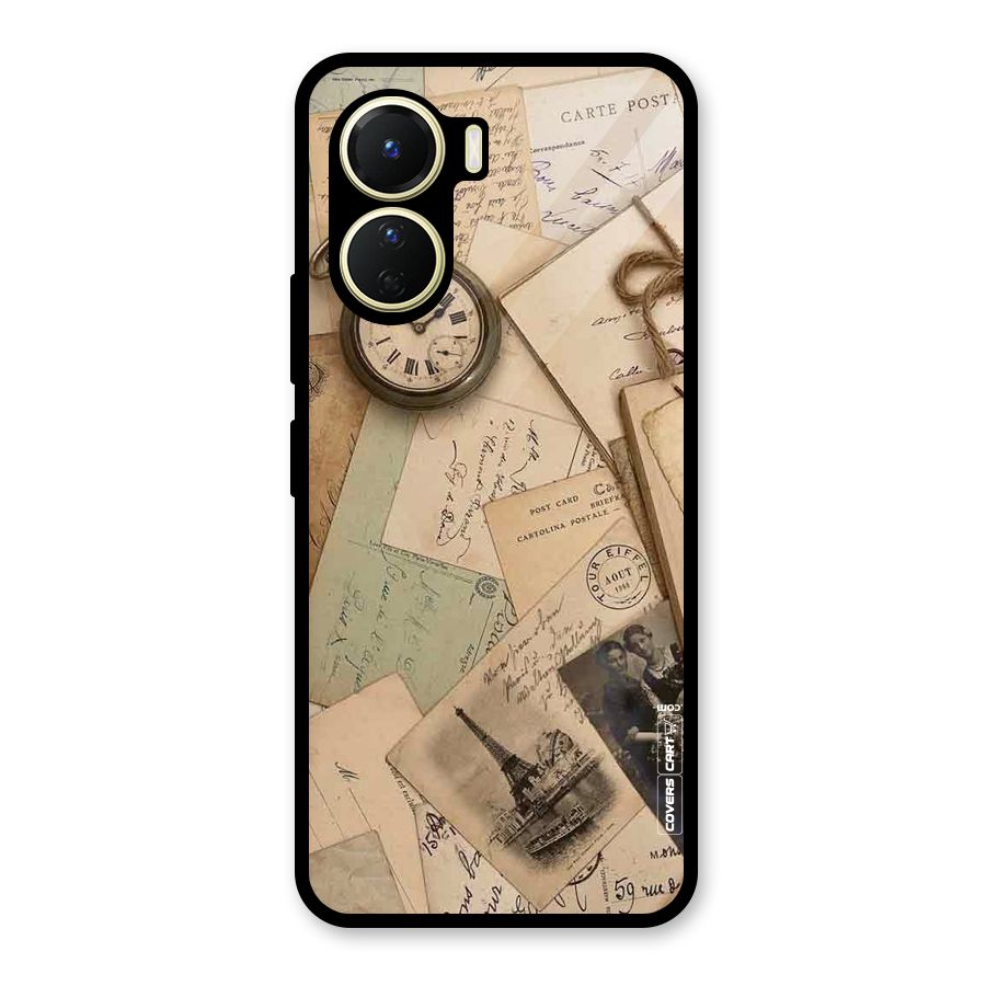 Vintage Postcards Glass Back Case for Vivo Y16