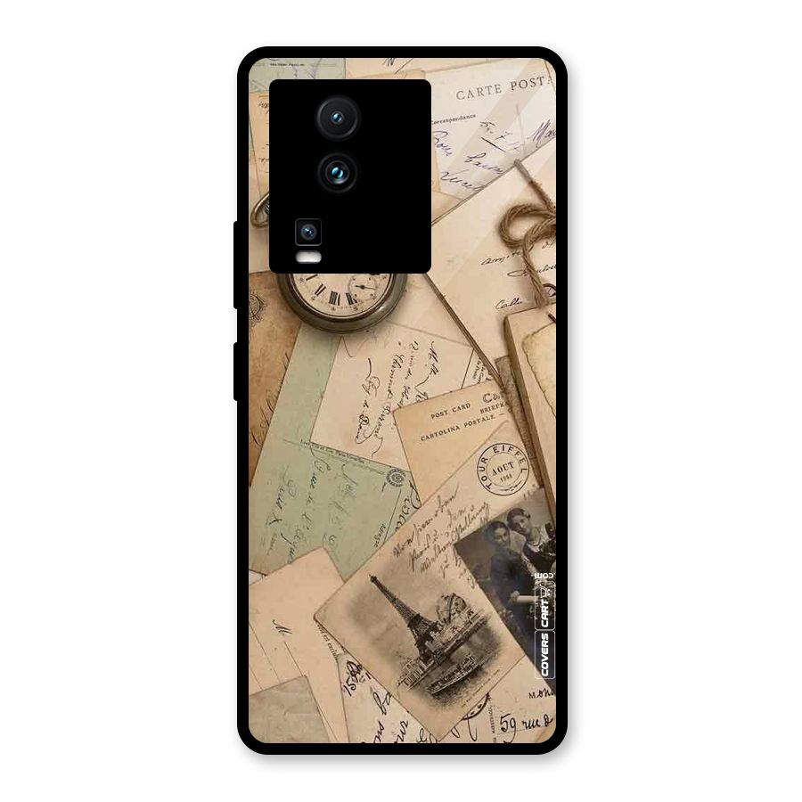 Vintage Postcards Glass Back Case for Vivo iQOO Neo 7