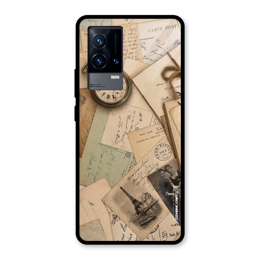 Vintage Postcards Glass Back Case for iQOO 9 5G