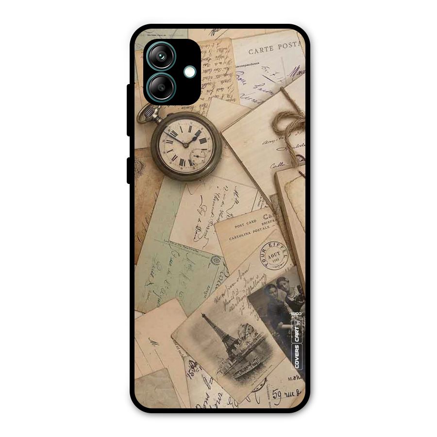 Vintage Postcards Metal Back Case for Galaxy A04