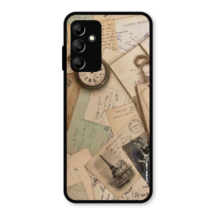 Vintage Postcards Metal Back Case for Galaxy A14 5G