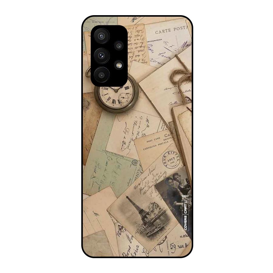 Vintage Postcards Metal Back Case for Galaxy A23