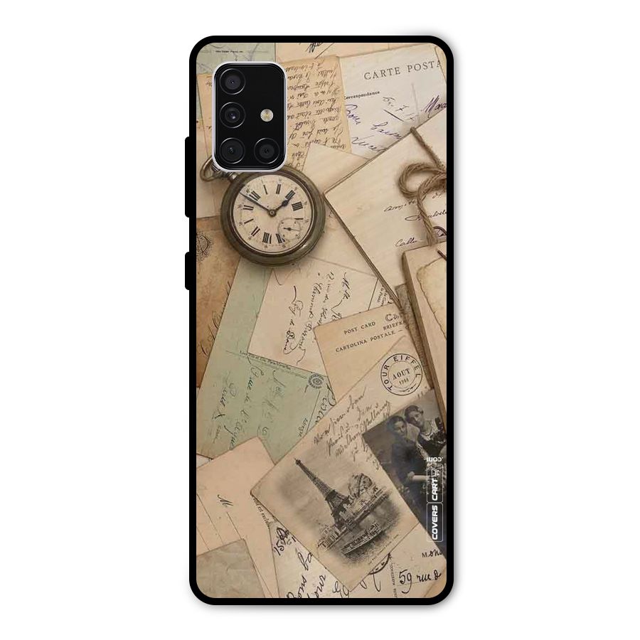 Vintage Postcards Metal Back Case for Galaxy A51