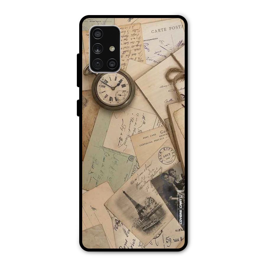 Vintage Postcards Metal Back Case for Galaxy A71