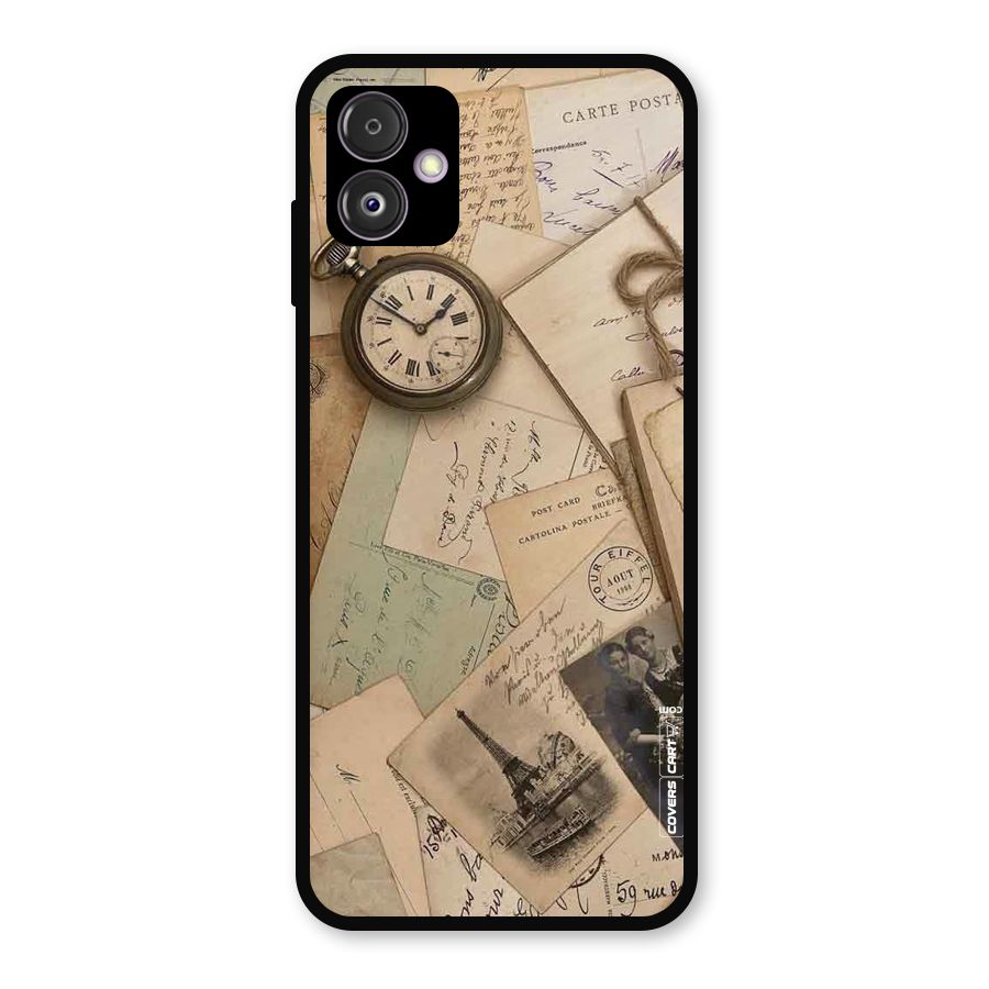 Vintage Postcards Metal Back Case for Galaxy F14