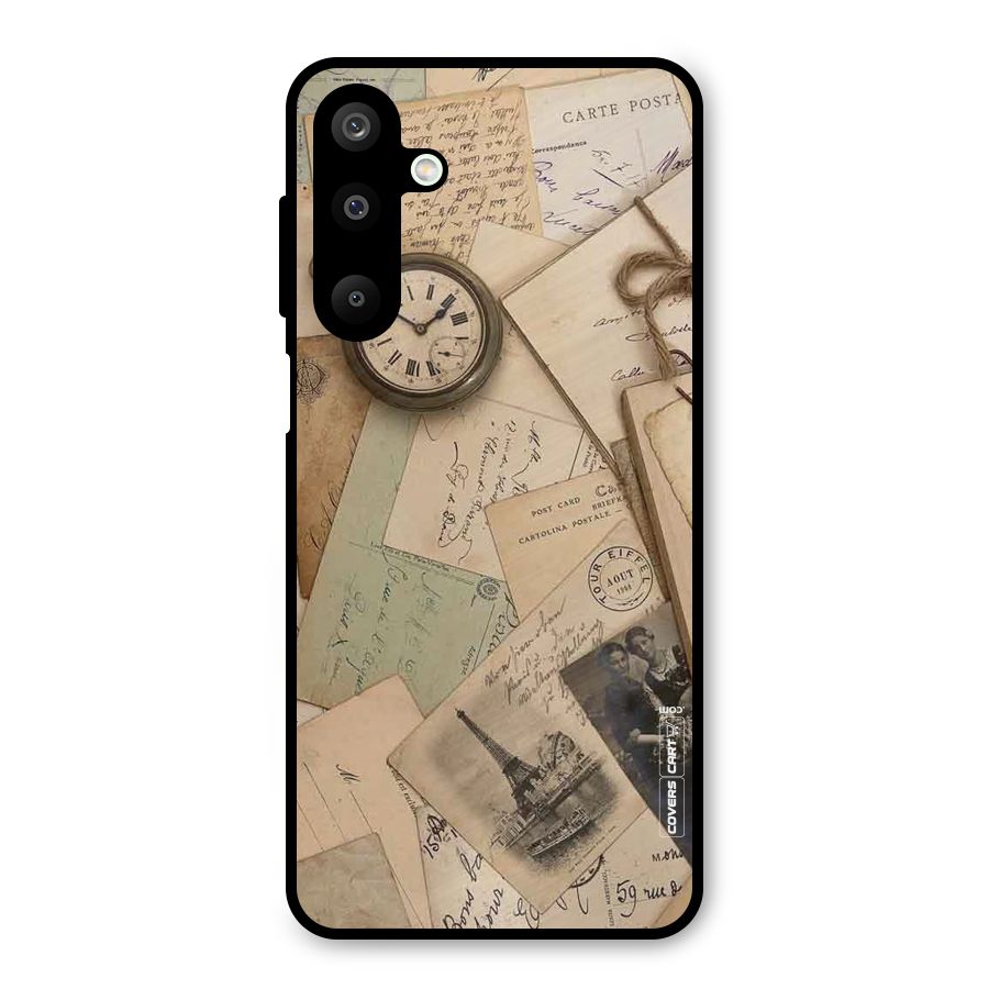 Vintage Postcards Metal Back Case for Galaxy M16
