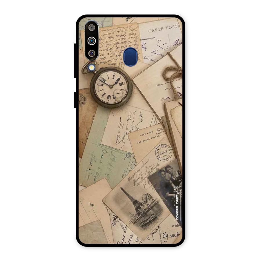 Vintage Postcards Metal Back Case for Galaxy M30