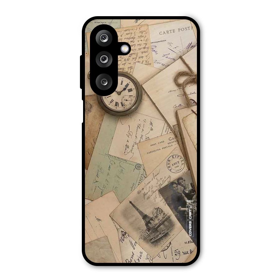 Vintage Postcards Metal Back Case for Galaxy M36