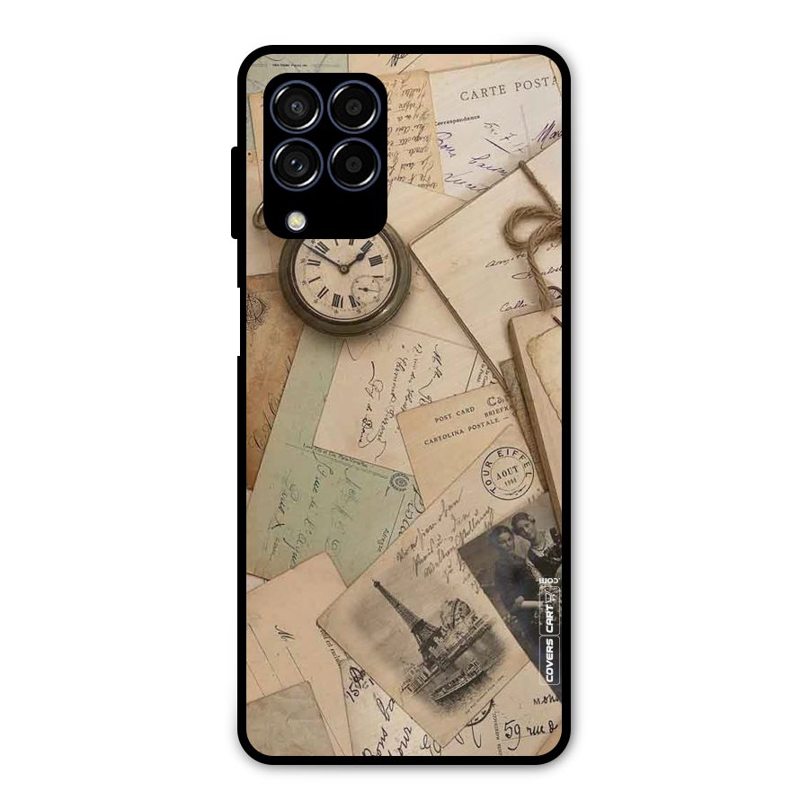 Vintage Postcards Metal Back Case for Galaxy M53 5G