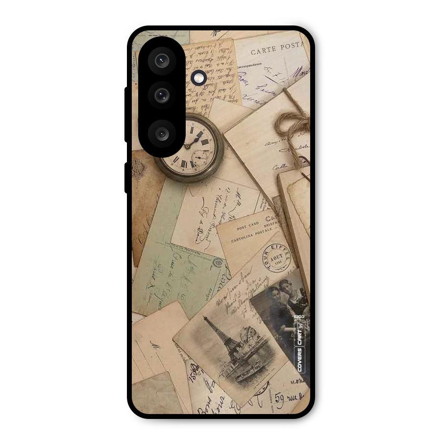 Vintage Postcards Metal Back Case for Galaxy M56