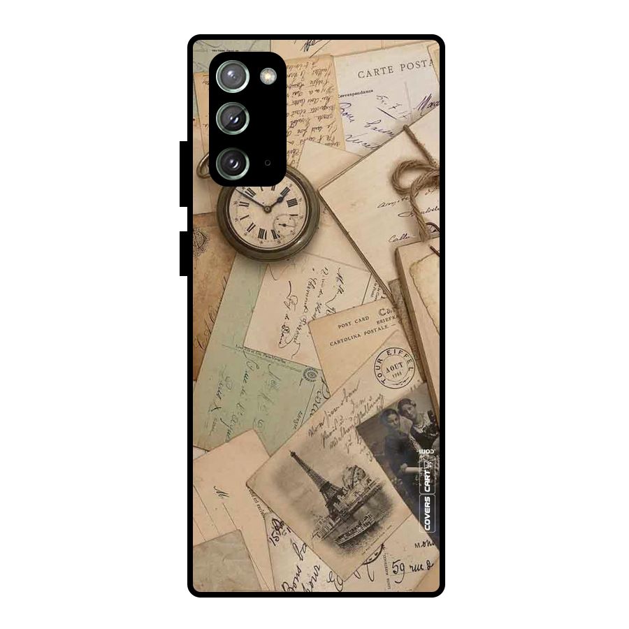 Vintage Postcards Metal Back Case for Galaxy Note 20