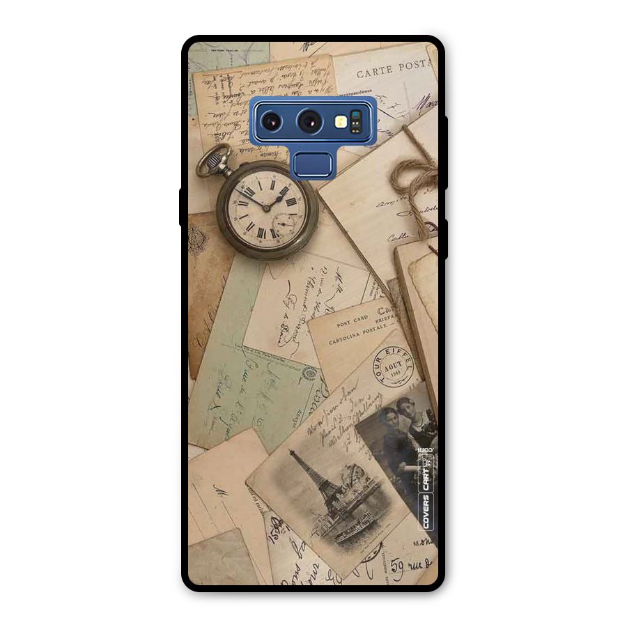 Vintage Postcards Metal Back Case for Galaxy Note 9