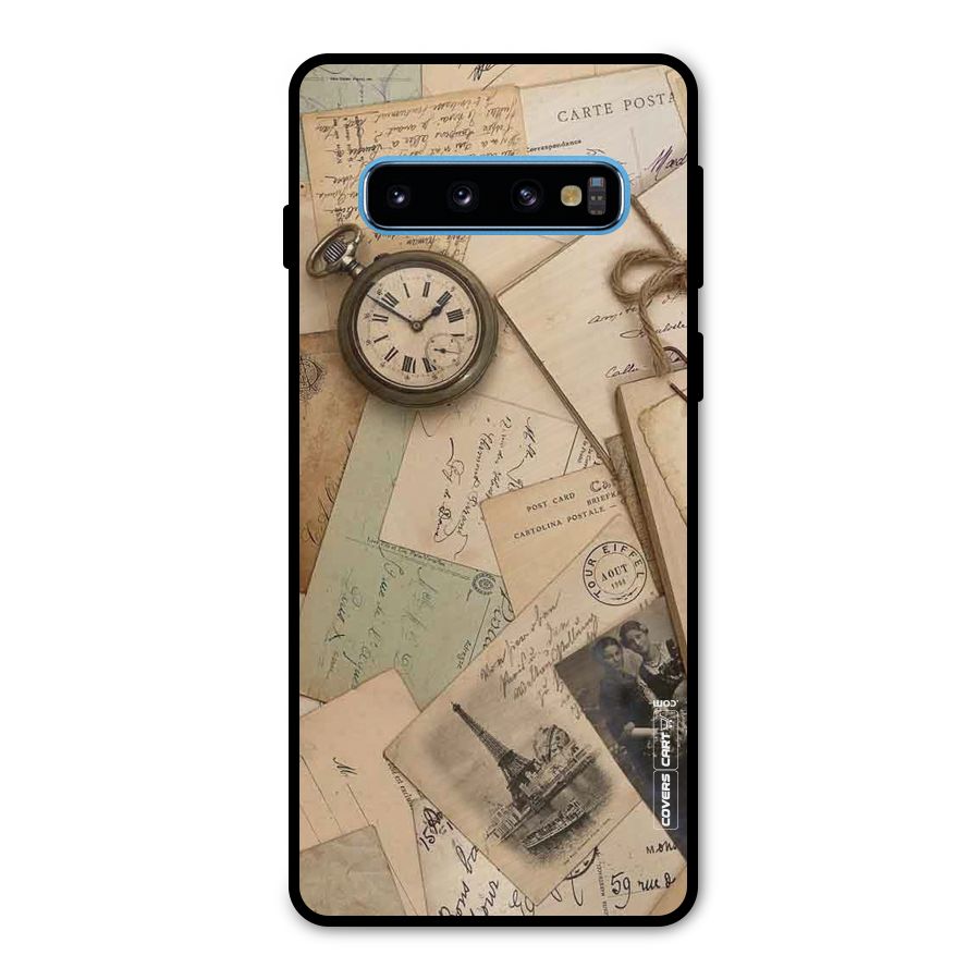 Vintage Postcards Metal Back Case for Galaxy S10