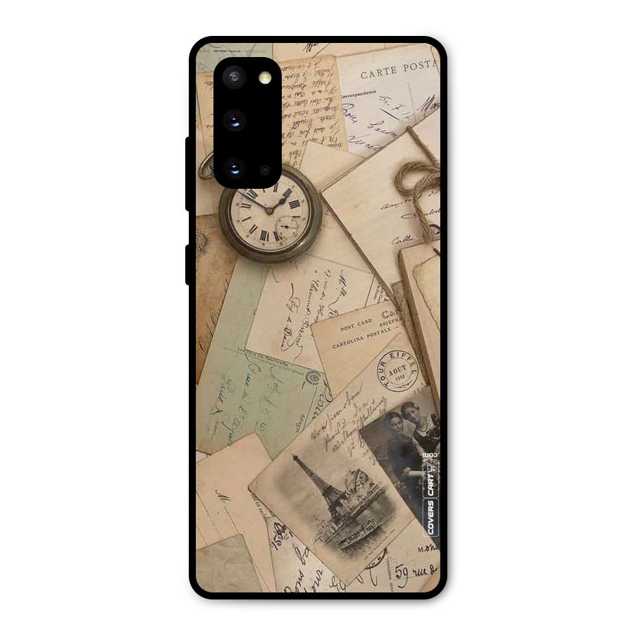 Vintage Postcards Metal Back Case for Galaxy S20