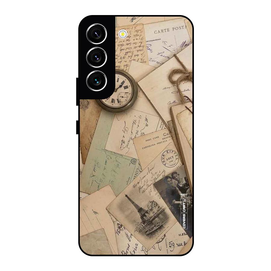 Vintage Postcards Metal Back Case for Galaxy S22 5G