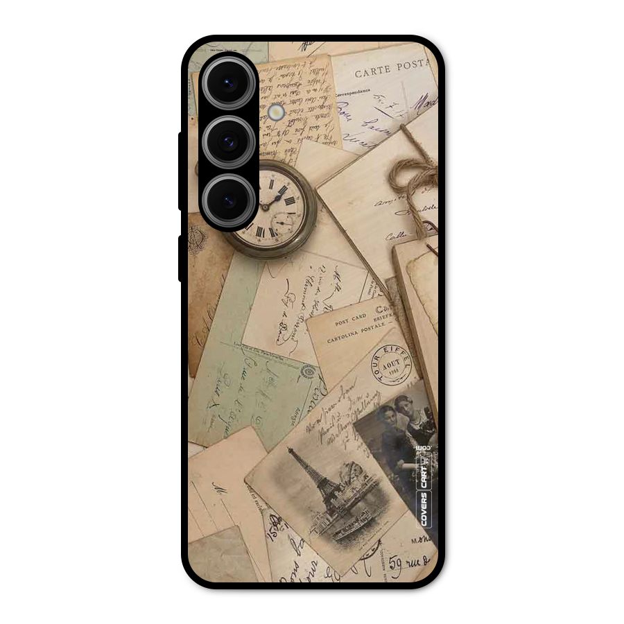 Vintage Postcards Metal Back Case for Galaxy S24 FE