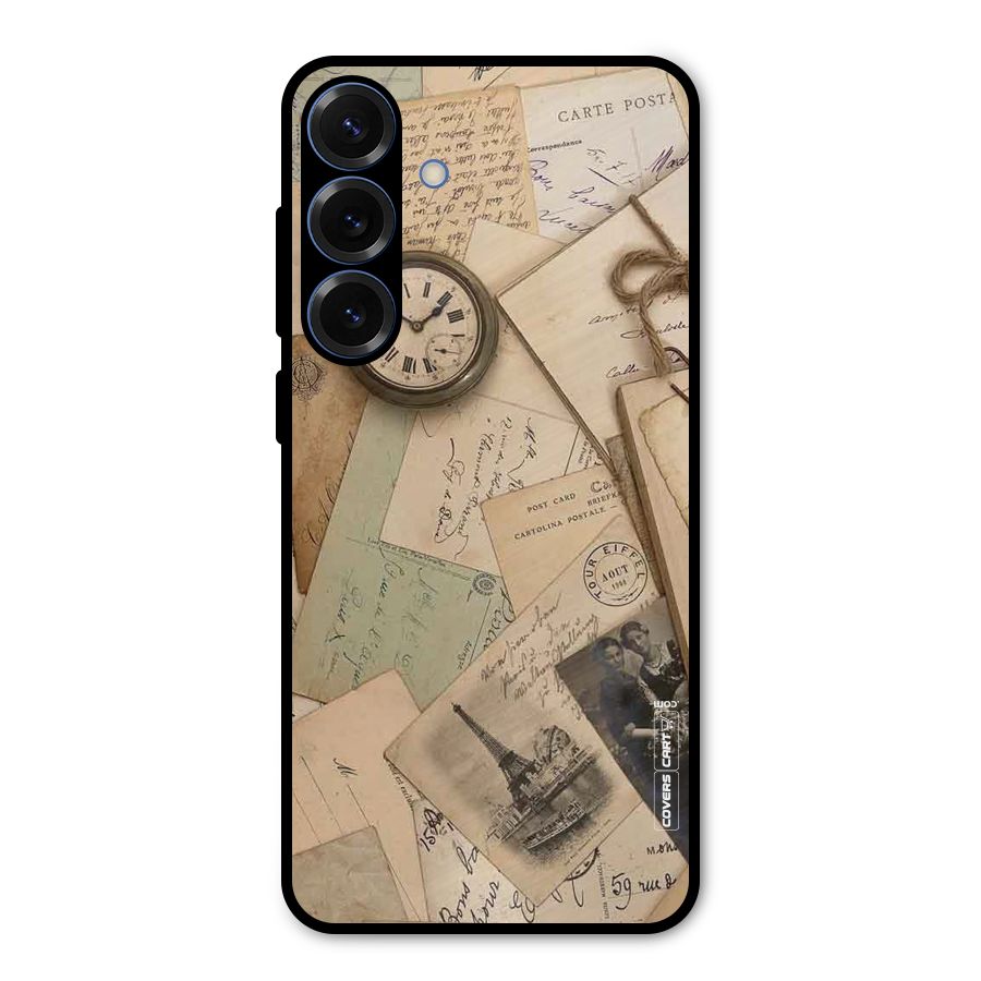 Vintage Postcards Metal Back Case for Galaxy S25 Plus