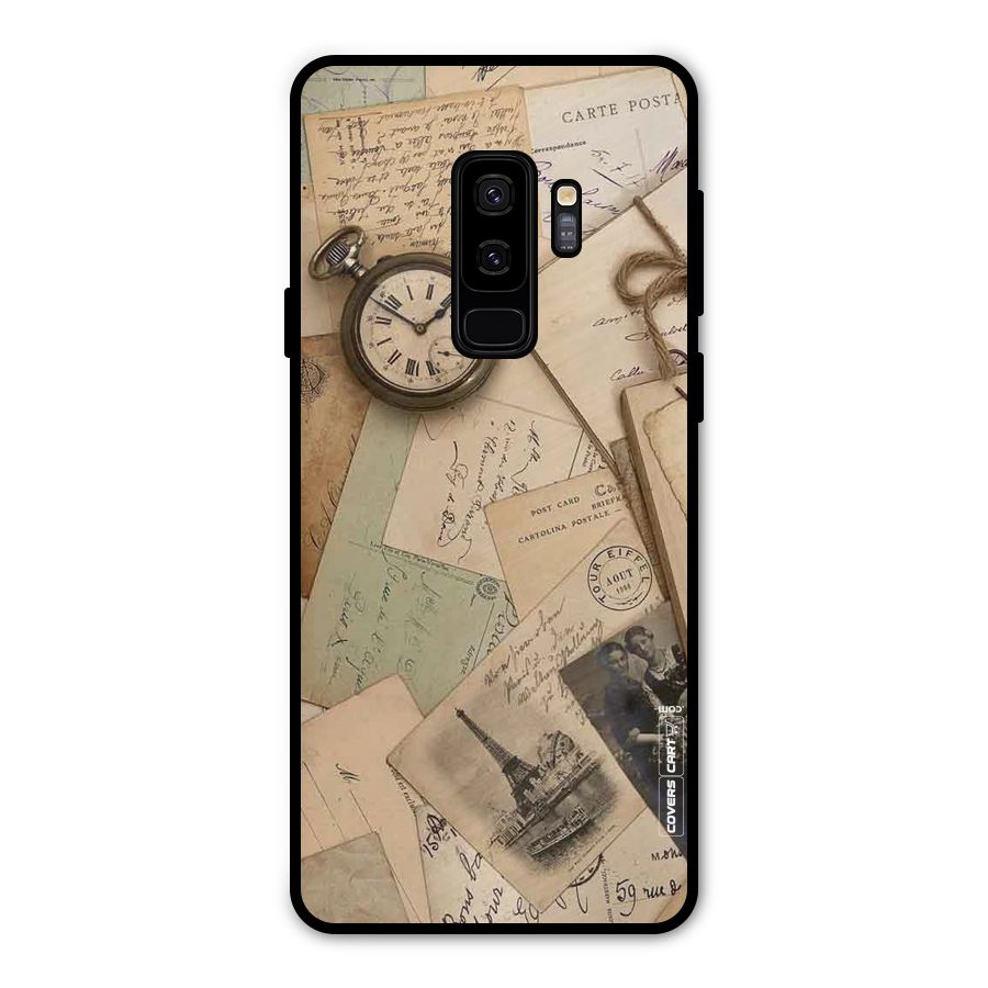 Vintage Postcards Metal Back Case for Galaxy S9 Plus
