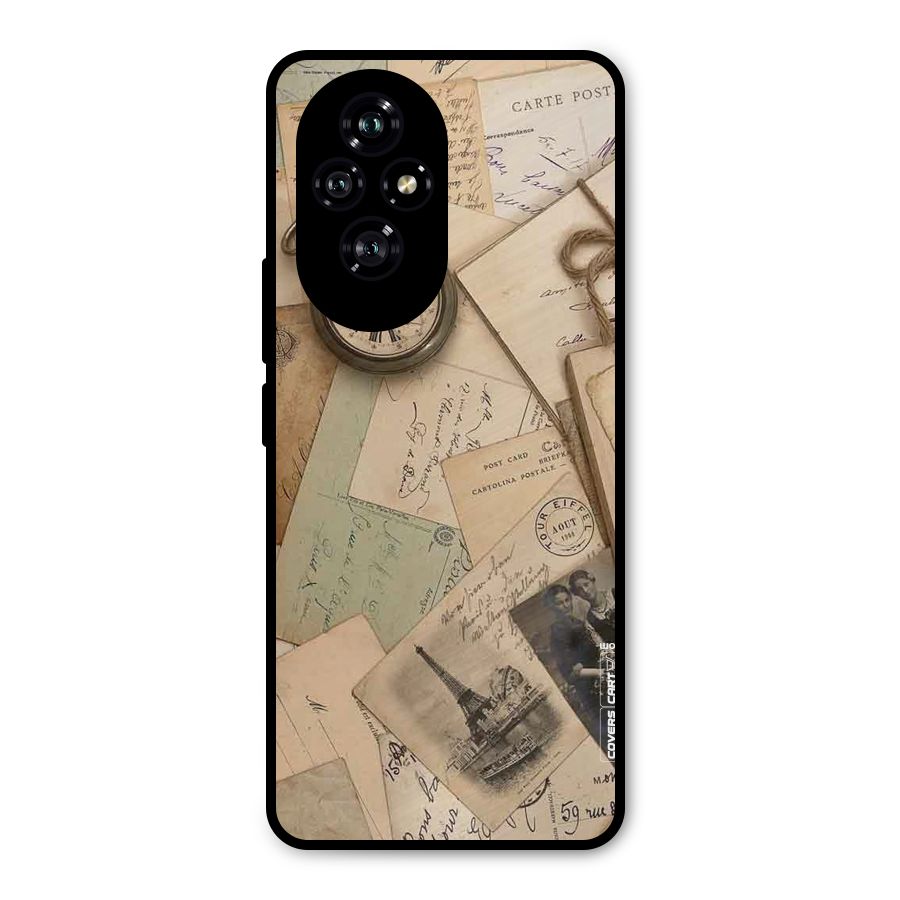 Vintage Postcards Metal Back Case for Honor 200