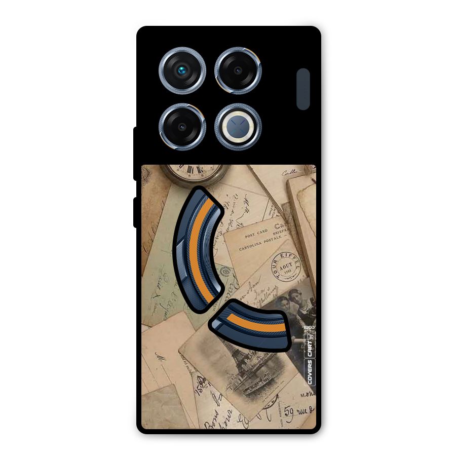 Vintage Postcards Metal Back Case for Infinix GT 20 Pro