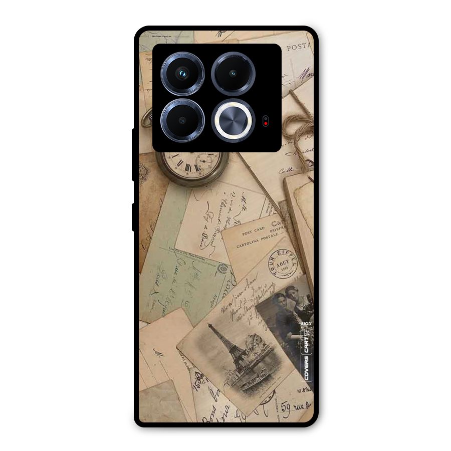 Vintage Postcards Metal Back Case for Infinix Note 40 5G