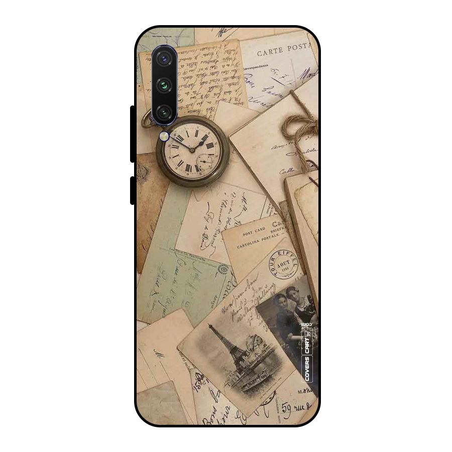 Vintage Postcards Metal Back Case for Mi A3