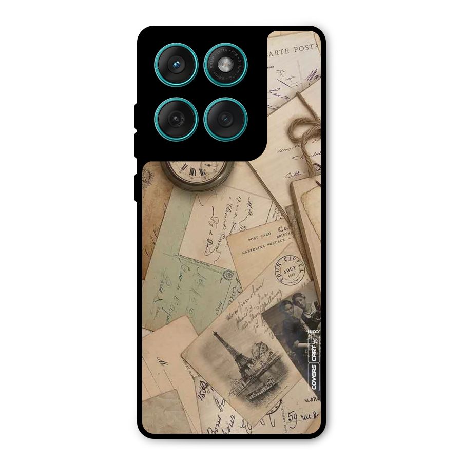 Vintage Postcards Metal Back Case for Motorola Edge 60 Fusion