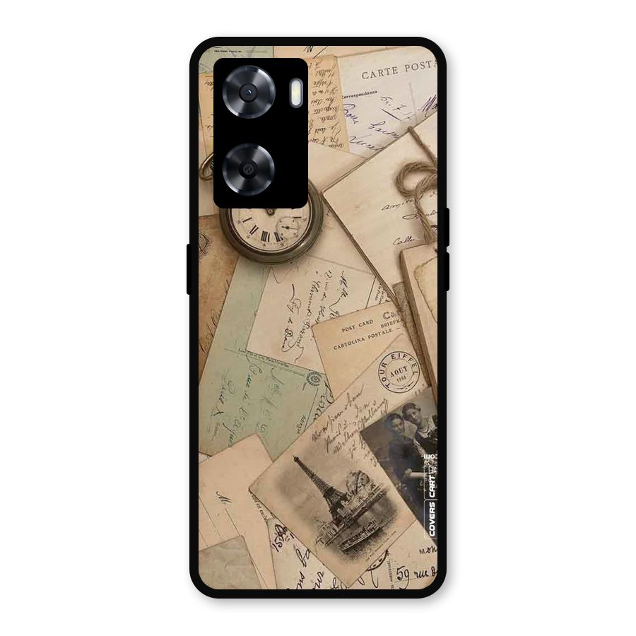 Vintage Postcards Metal Back Case for OnePlus Nord N20 SE